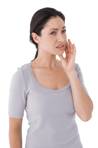 woman experiencing teeth pain isolated on transparent background - Download Free Stock Videos Pikwizard.com