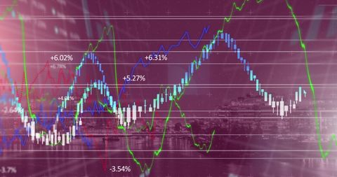 Financial Data Visualization Over Futuristic Cityscape - Download Free Stock Images Pikwizard.com