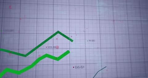 Data Visualization Animation Illustrating Rising Chart Showing Growth