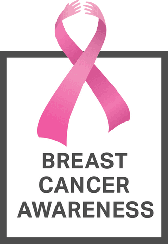 Pink Breast Cancer Awareness Ribbon on Transparent Background