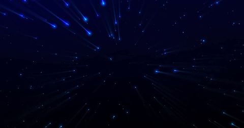 Blue Light Trails Radiating on Dark Starry Background - Download Free Stock Images Pikwizard.com