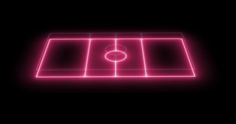 Red Neon Sports Stadium Digital Illustration on Black Background - Download Free Stock Images Pikwizard.com