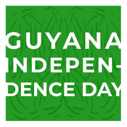 Guyana Independence Day Patriotic Design with Bold Text - Download Free Stock Templates Pikwizard.com