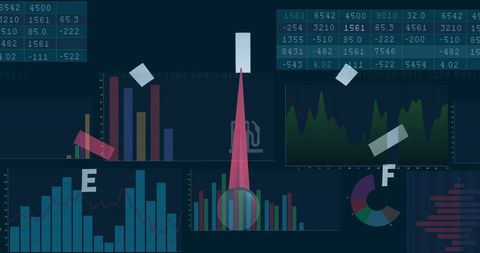 Digital Data Analysis on Digital Interface With Graphs - Download Free Stock Images Pikwizard.com
