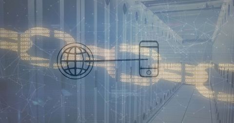 global connections and data processing in server room - Download Free Stock Images Pikwizard.com