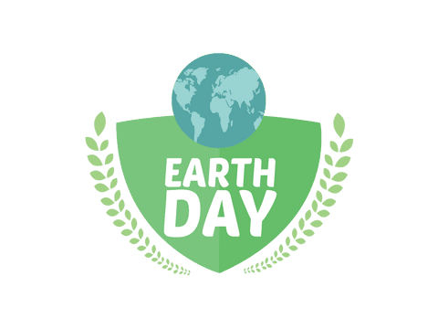 earth day logo with transparent background eco globe and laurel wreath - Download Free Stock Videos Pikwizard.com
