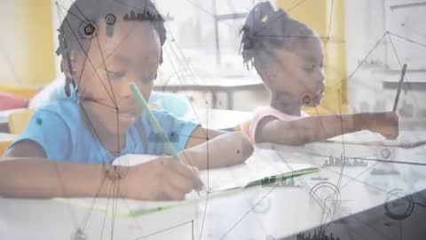 Children Immersed in Classroom Learning with Pencils and Notebooks