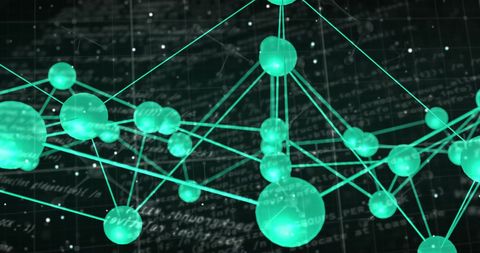 Digital Network with Connected Spheres and Data Lines - Download Free Stock Images Pikwizard.com