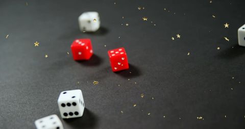 Falling Stars Dice Concept with Glowing Night Sky Vibe - Download Free Stock Images Pikwizard.com