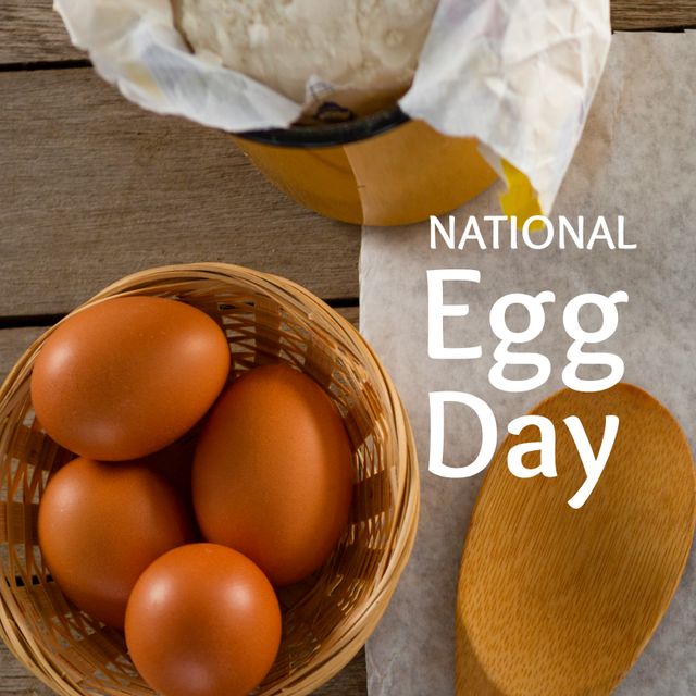 National Egg Day Celebration with Brown Eggs in Basket - Download Free Stock Templates Pikwizard.com