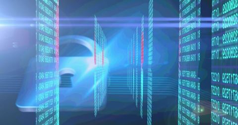 Secure Data Lock with Digital Interface in Technology Concept - Download Free Stock Images Pikwizard.com