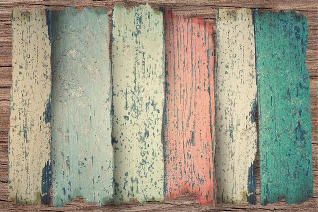 Weathered Wooden Planks in Multicolor Pastel Hues - Download Free Stock Photos Pikwizard.com