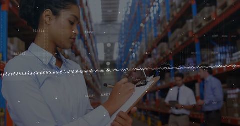 Warehouse Logistics Professionals Analyzing Data Trends - Download Free Stock Images Pikwizard.com
