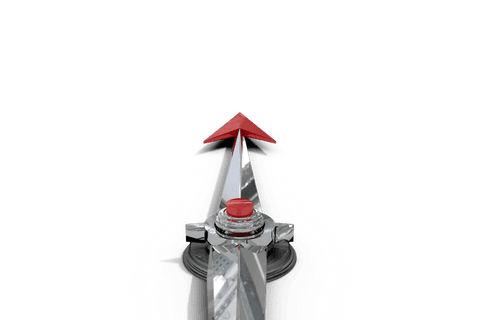 steel clock hand with red arrow on transparent background - Download Free Stock Videos Pikwizard.com