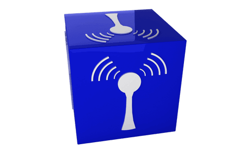 Blue Cube with Network Icon on Transparent Background - Download Free Stock Videos Pikwizard.com