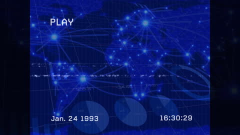 Futuristic Digital Interface with Blue Data Visualizations