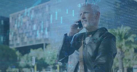 Businessman Analyzing Data Using Smartphone in Urban Setting - Download Free Stock Images Pikwizard.com
