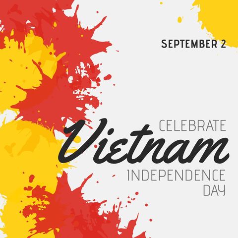 vietnam independence day celebration poster with red and yellow design - Download Free Stock Templates Pikwizard.com