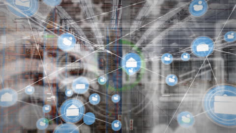 Advanced Digital Automation Network in Modern Warehouse