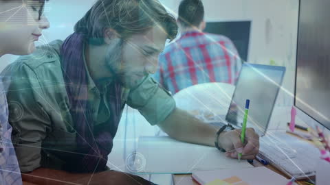 Students Collaborating with Technology in Academic Environment