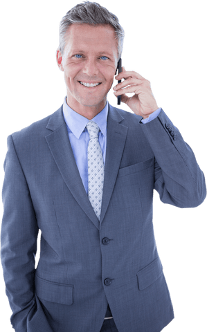 Transparent Happy Business Executive on Mobile Phone Call - Download Free Stock Videos Pikwizard.com