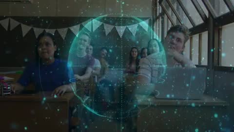 Students Engage in Learning with Holographic Globe Projection