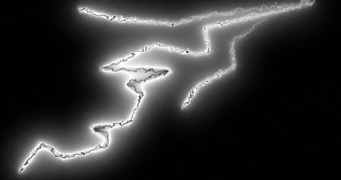 Dynamic white lightning bolts on dark background