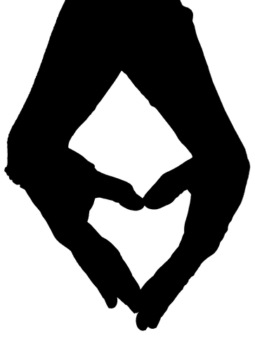 Transparent hands forming heart symbol celebrating love