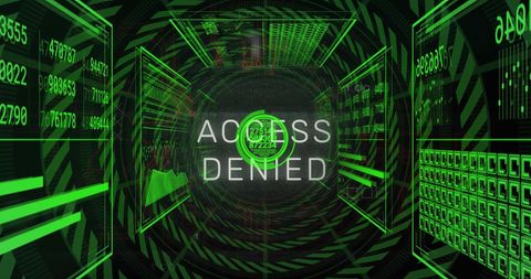 Access Denied Cyber Security Holographic Interface - Download Free Stock Images Pikwizard.com