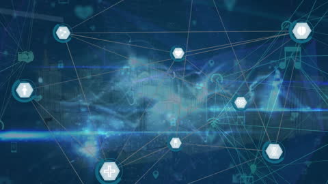 Digital Network of Connections in a Technological Cityscape