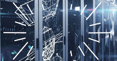 futuristic data network on server racks - Download Free Stock Images Pikwizard.com