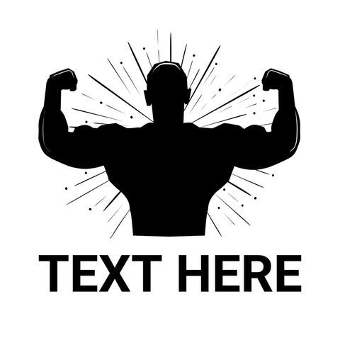 Bold Muscular Silhouette Inspiration - Download Free Stock Templates Pikwizard.com
