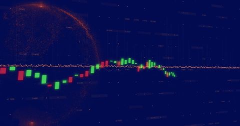 Futuristic Digital Data Graphs and World Map - Download Free Stock Images Pikwizard.com