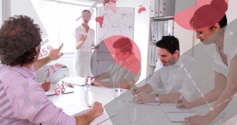 Business Team Collaborating on Data Analysis and Strategy Planning