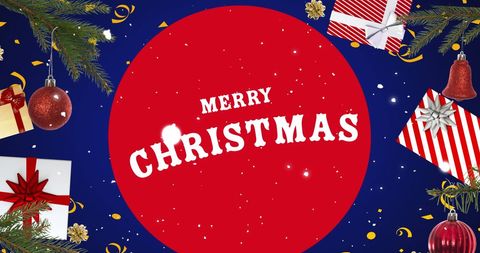 Festive christmas celebration with gifts and ornaments