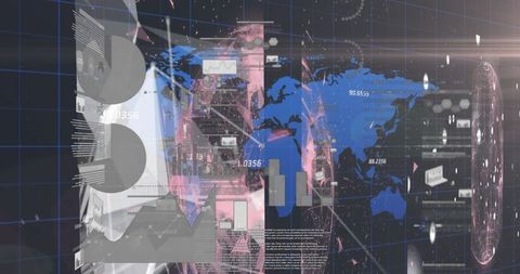 Global Data Visualization Concept with Abstract Digital Interface - Download Free Stock Images Pikwizard.com