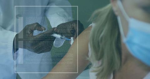 Healthcare Professional Administering Vaccination with Technological Interface