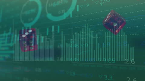 Futuristic Data Analysis with Gambling Dice Overlay
