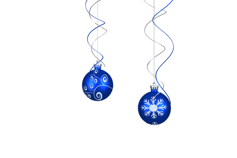 transparent hanging blue christmas baubles with swirls - Download Free Stock Videos Pikwizard.com