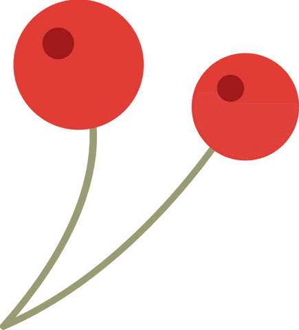 Minimalist Red Berries on Beige Stems Illustration, Transparent Background - Download Free Stock Videos Pikwizard.com