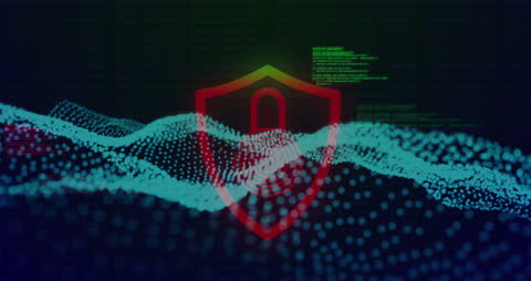 Digital Data Security Concept with Dynamic Grid Background