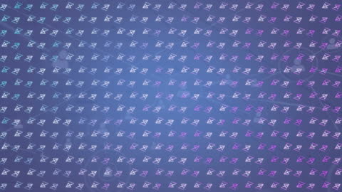 Digital Network with Animated Geometric Icons