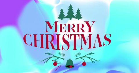 Festive Merry Christmas Message on Vibrant Background