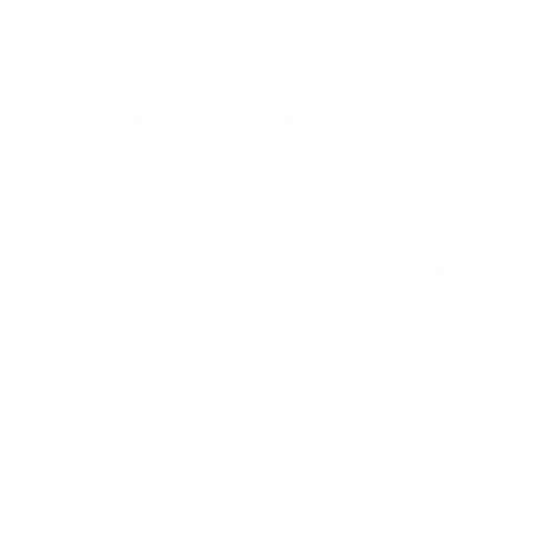 Seamless white heart pattern on transparent background for design
