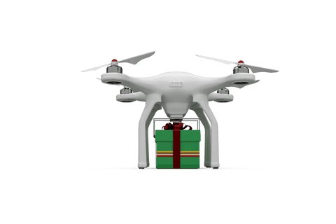 Drone Carrying Gift Box on Transparent Background - Download Free Stock Videos Pikwizard.com