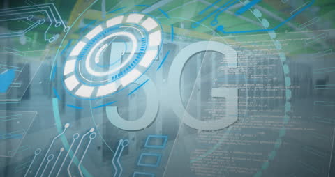 Innovative 5G Technology Overlaid on Virtual Hologram