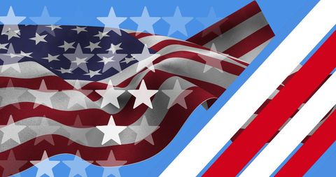 American Flag and Stars Design for Patriotic Celebrations