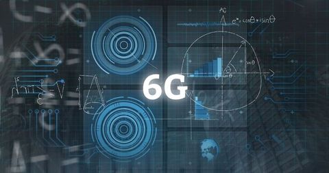 Futuristic 6G Digital Interface with Dynamic Data Elements