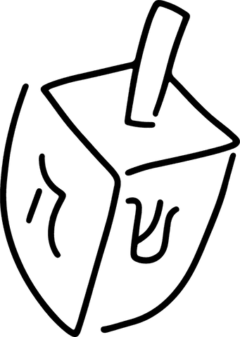 Black Line Drawing of Spinning Dreidel on Transparent Background - Download Free Stock Videos Pikwizard.com