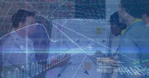 Collaborative Financial Data Processing in Digital Office - Download Free Stock Images Pikwizard.com